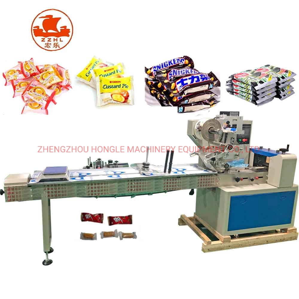 Type d'oreiller horizontal automatique Flow Food Packing masque/Biscuit/Wafer/cookie/flux de pain Machine d'emballage à emballage multifonction