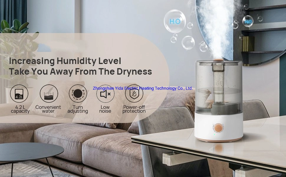 Home Humidificador Ultrasonico Humidificador Industrial De 4L Humidificador De Botella De Agua De Tanque De Agua Transparente De Llenado Superior Luftbefeuchter