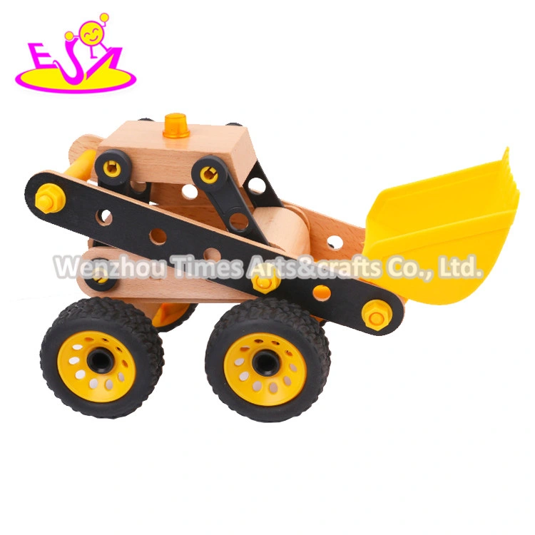 2020 Top Sale Intelligent Wooden Toy Car Assembly for Kids W03b104