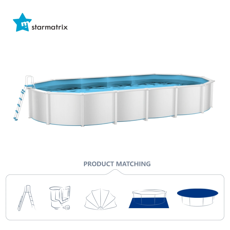 Resistente al UV piscina oval diseño de los equipos de la piscina de agua