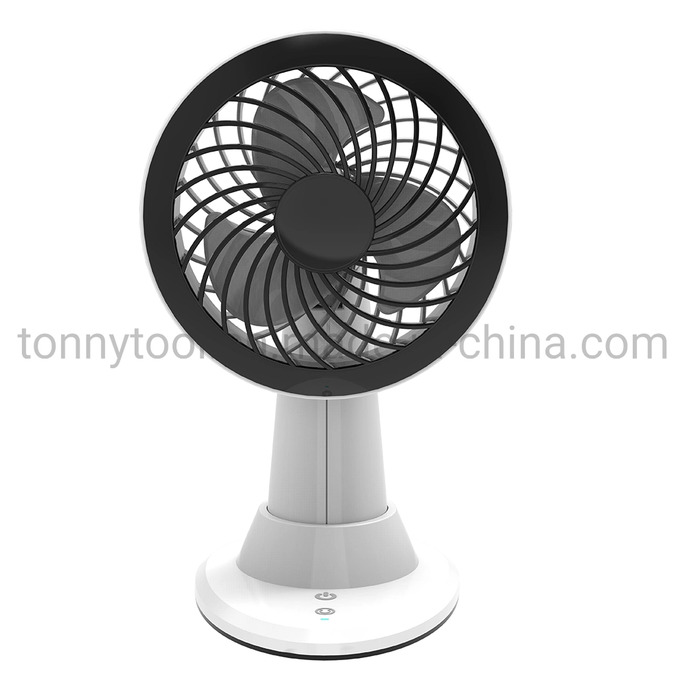 5"Rechargeable Auto Oscillating Mini USB Fan with 3 Speeds Desk/Table Fan