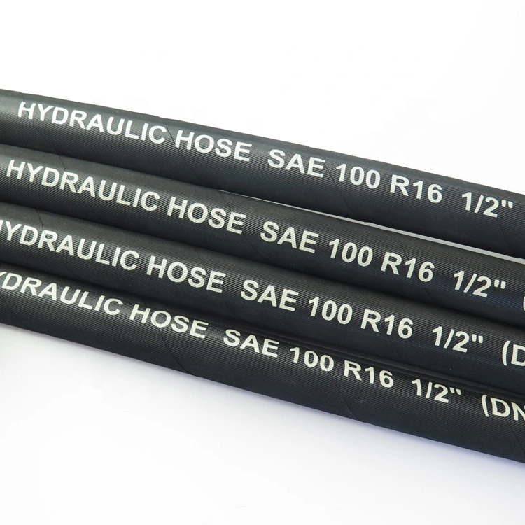 High Working Pressure Two High Tensile Steel Wire Braid Hydraulic Hose SAE 100 R16