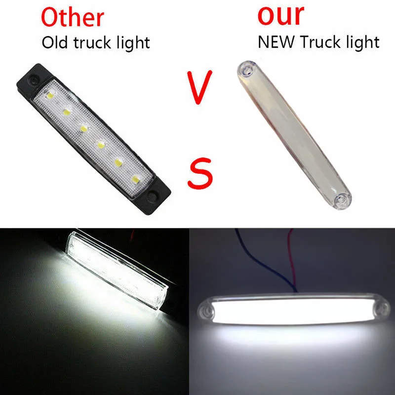 9 luces indicadoras laterales LED 24V para remolque de camiones de autobuses Luces rojas luces de estacionamiento indicadores de cola Accesorios para camiones