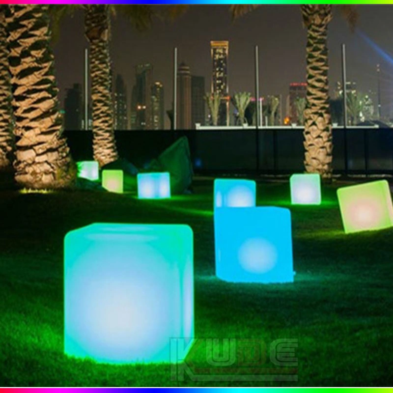 Rotation Furnitures RGB LED Cube Chairs and Tables