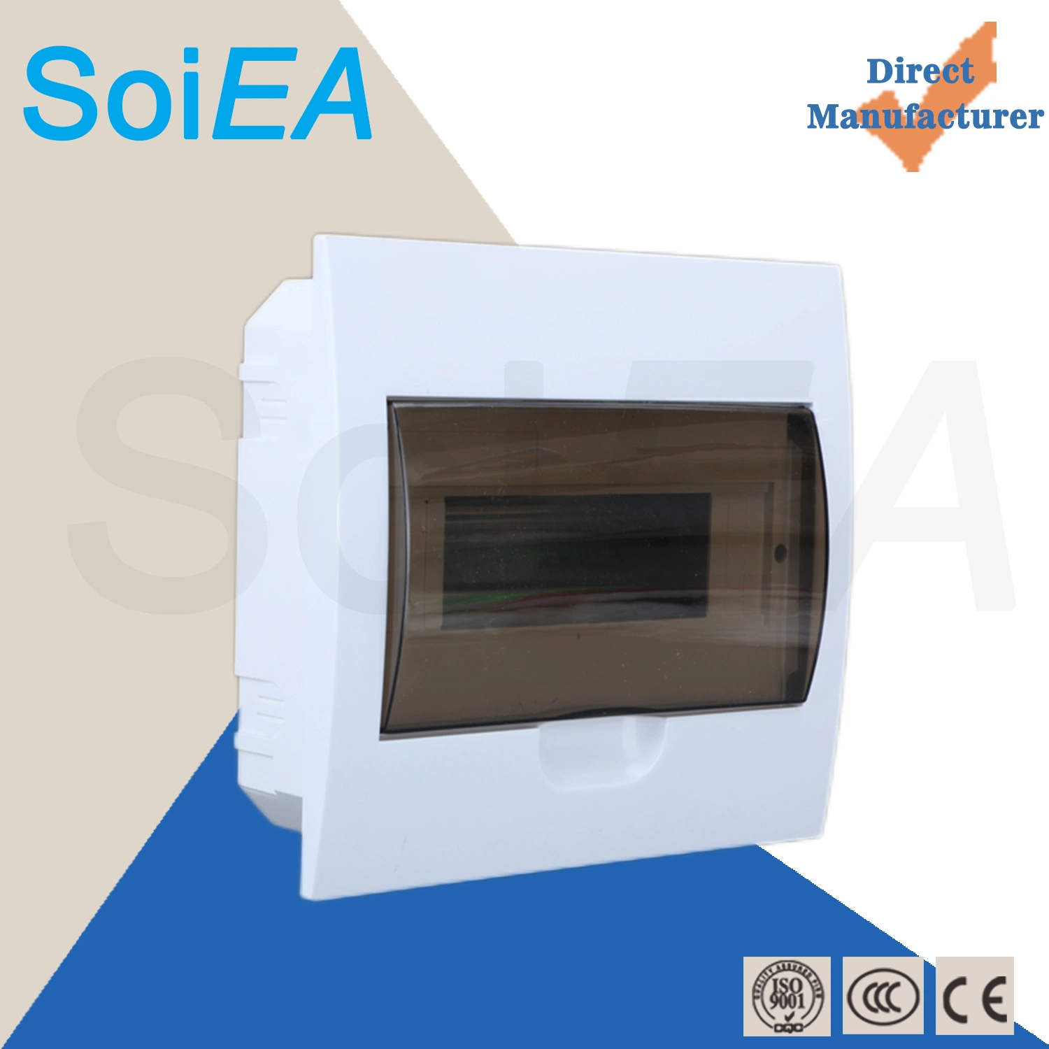 Plastic MCB dB Distribution Box Busbar Flush and Surface Mounted Embedded Installation Home Use Electrical Plastic Distribution Box