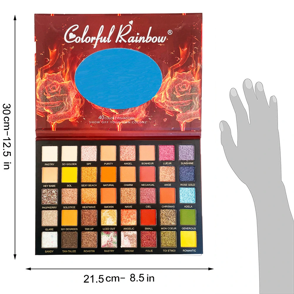 Placa de sombra de ojos Flame 40 Color Rose Stage Makeup