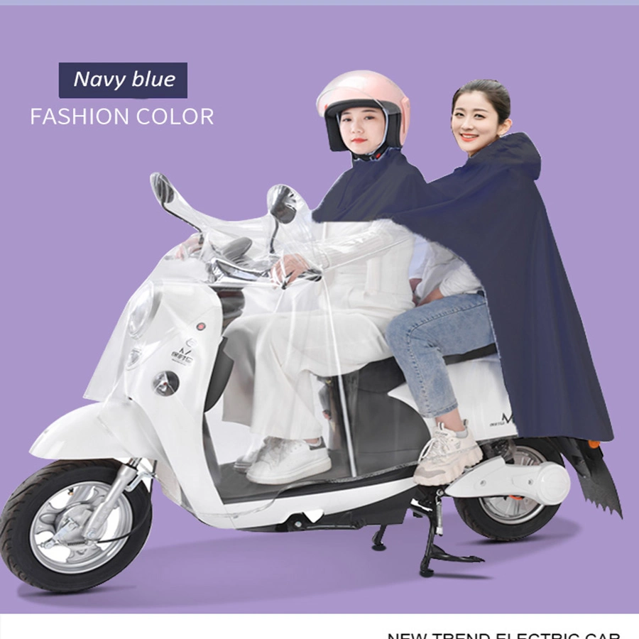 Outdoor Customizable PU/PVC/Oxford Men Women Double Person Scooter Rain Poncho Cape Jacket Raincoat Rainwear for Motorcycle electric Bike Riders