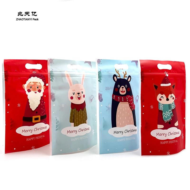 PVC Stand up Pouch Snack Food Bag Laminated Plastic Soya Candy Spice Zipper Bag