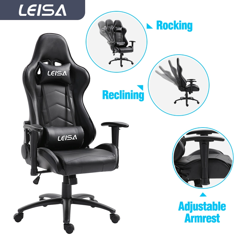 New PVC Ergonomic Swivel Multi-Function Fashion 4D Armrest Office Gaming Chair