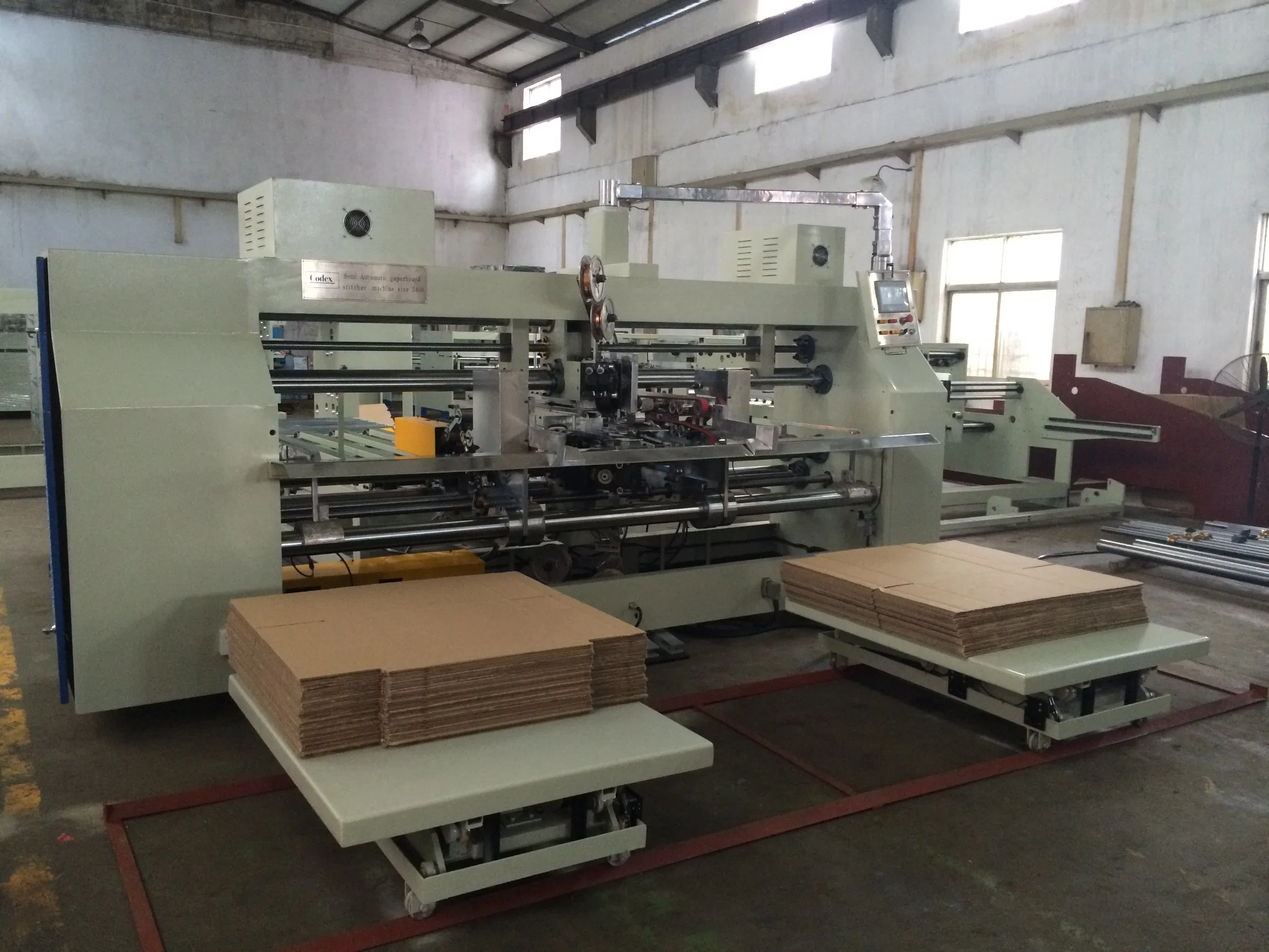 Double Pieces Paperboard Stitcher Stapler Machine