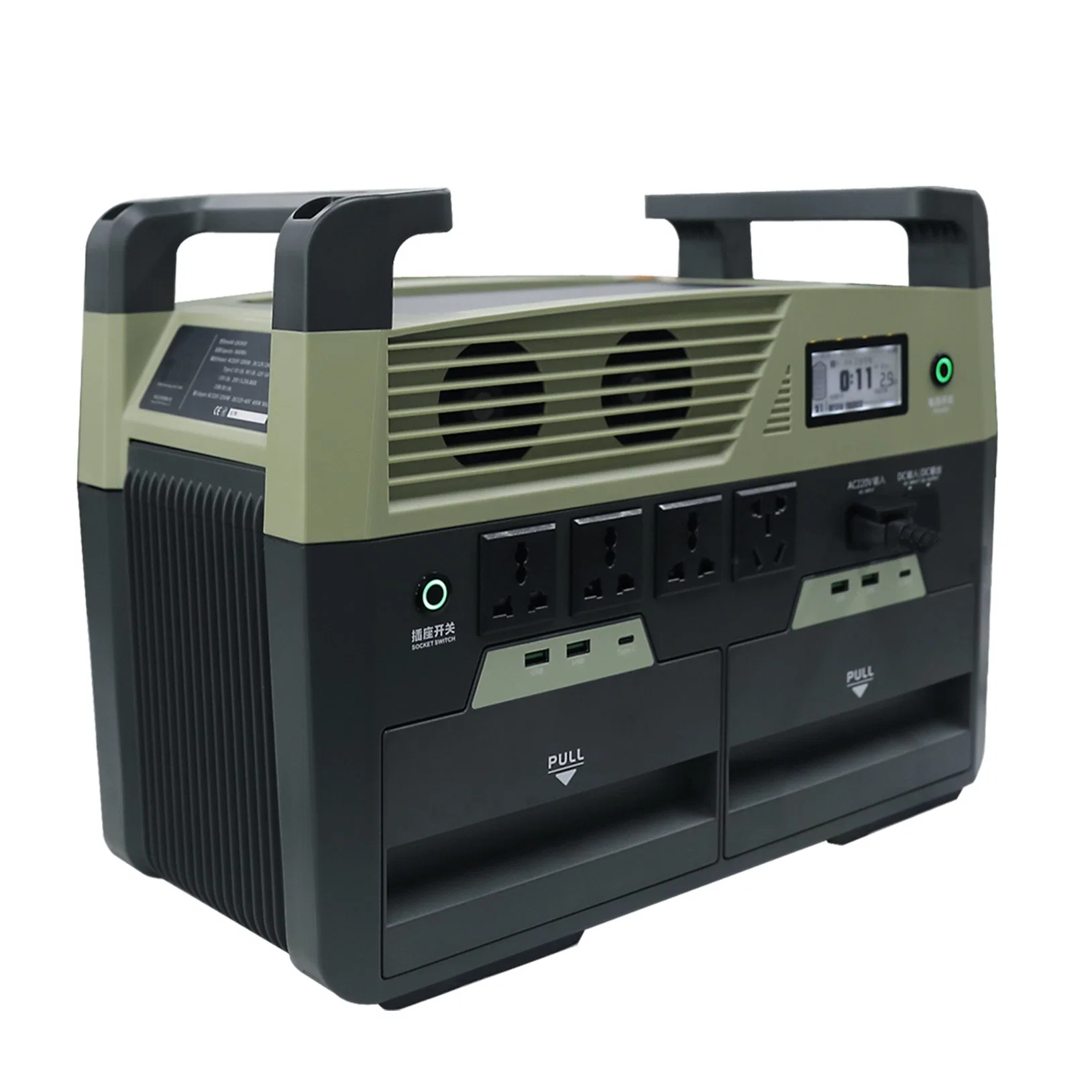 Portable Rechargeable Power Station 3600wh Solar Generator Lithium Rechargeable Power Supply with Inverter