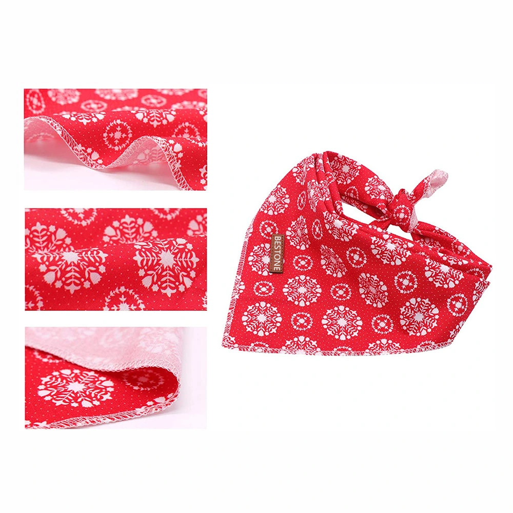 Fashionable 100% Cotton Fabric Breathable Reversible Dog Accessories Bandana