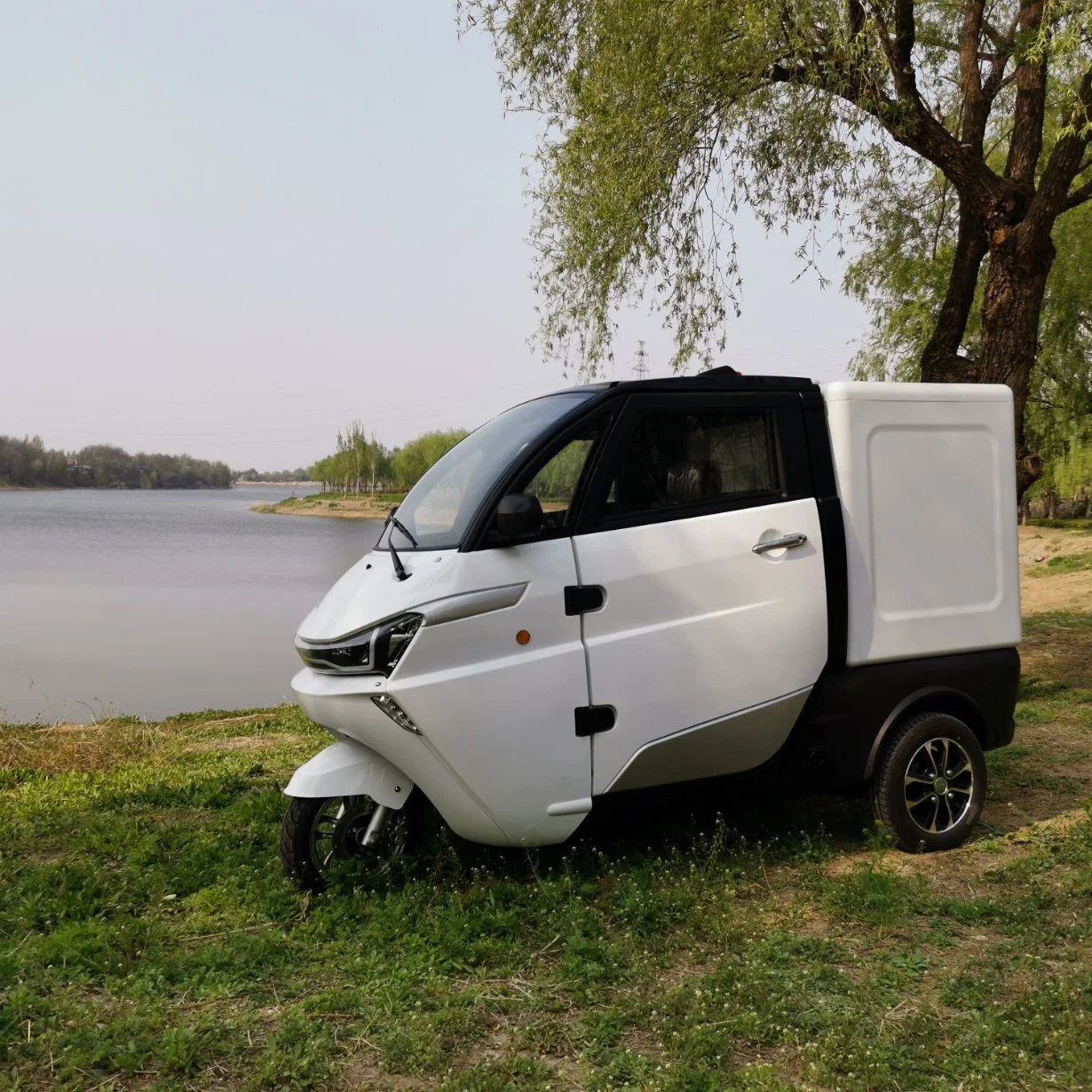 Un botón para iniciar CEE L5e triciclo eléctrico estándar chino de carga Mini Coche eléctrico de la cabina Scooter eléctrico de baja velocidad