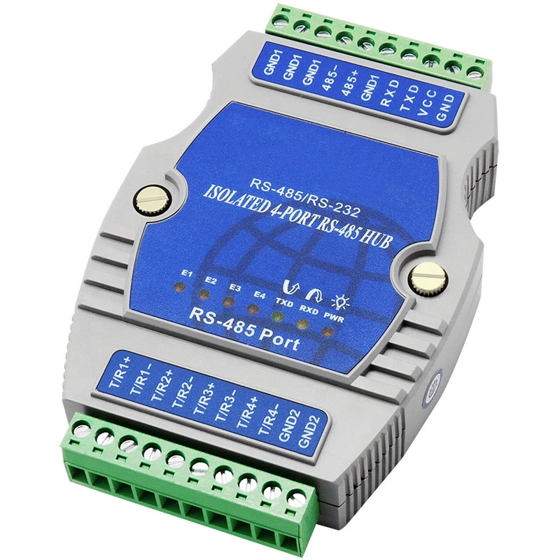 Industrial Grade RS232 to 4 Port RS485 Active Isolated Converter Hub