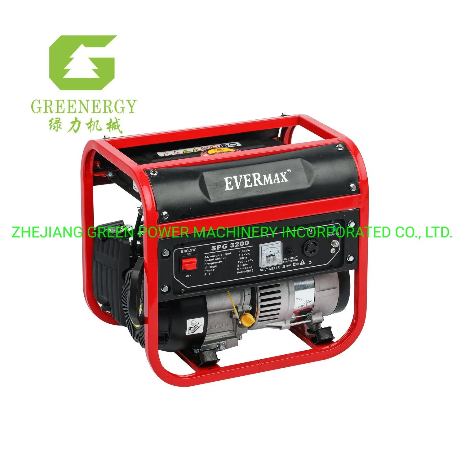 1kVA/1kw 156 Engine Evermax Portable Gasoline Generator From Green Power