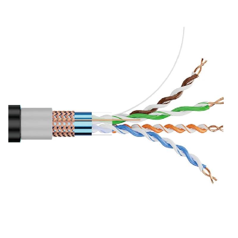 Cat5 Cat5e Cable Ethernet CAT6 - Exterior duradero de comunicaciones LAN cable con chaqueta de PE