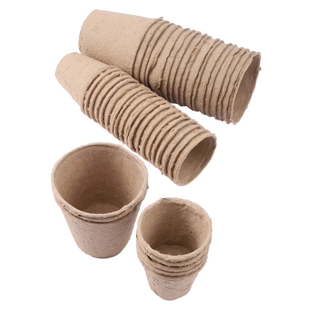 Plant Fiber Paper Pulp Plant Nursery Seedling Cultivate Biodegradable Round Cup