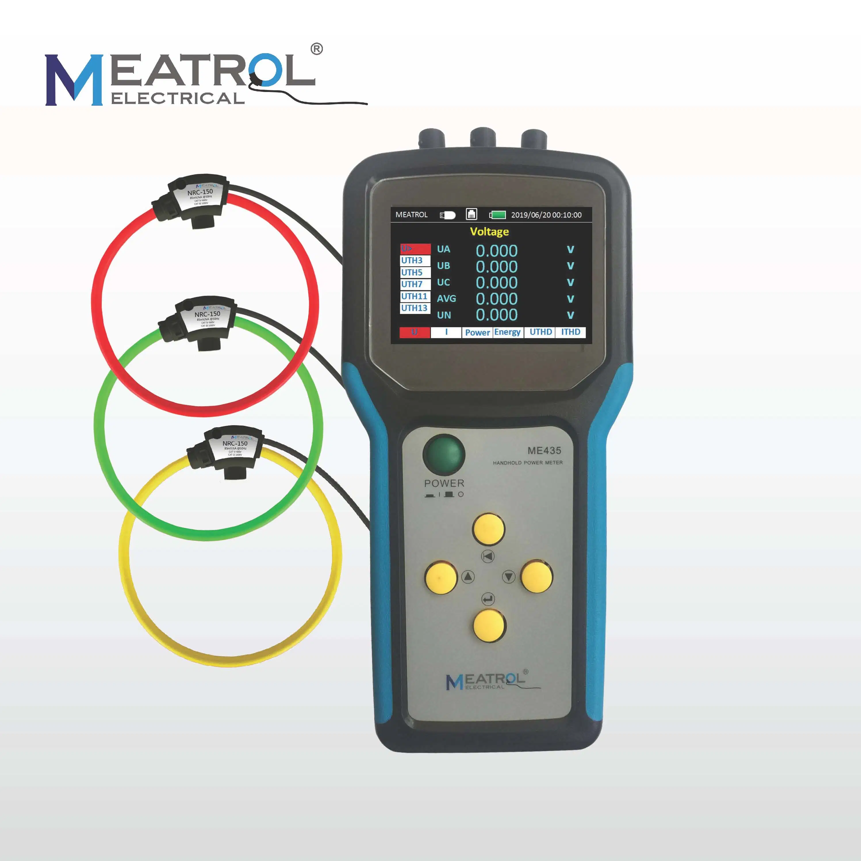 Rogowski Smart Logger de datos del medidor de energía de 3 fases multifunción Medidor de potencia