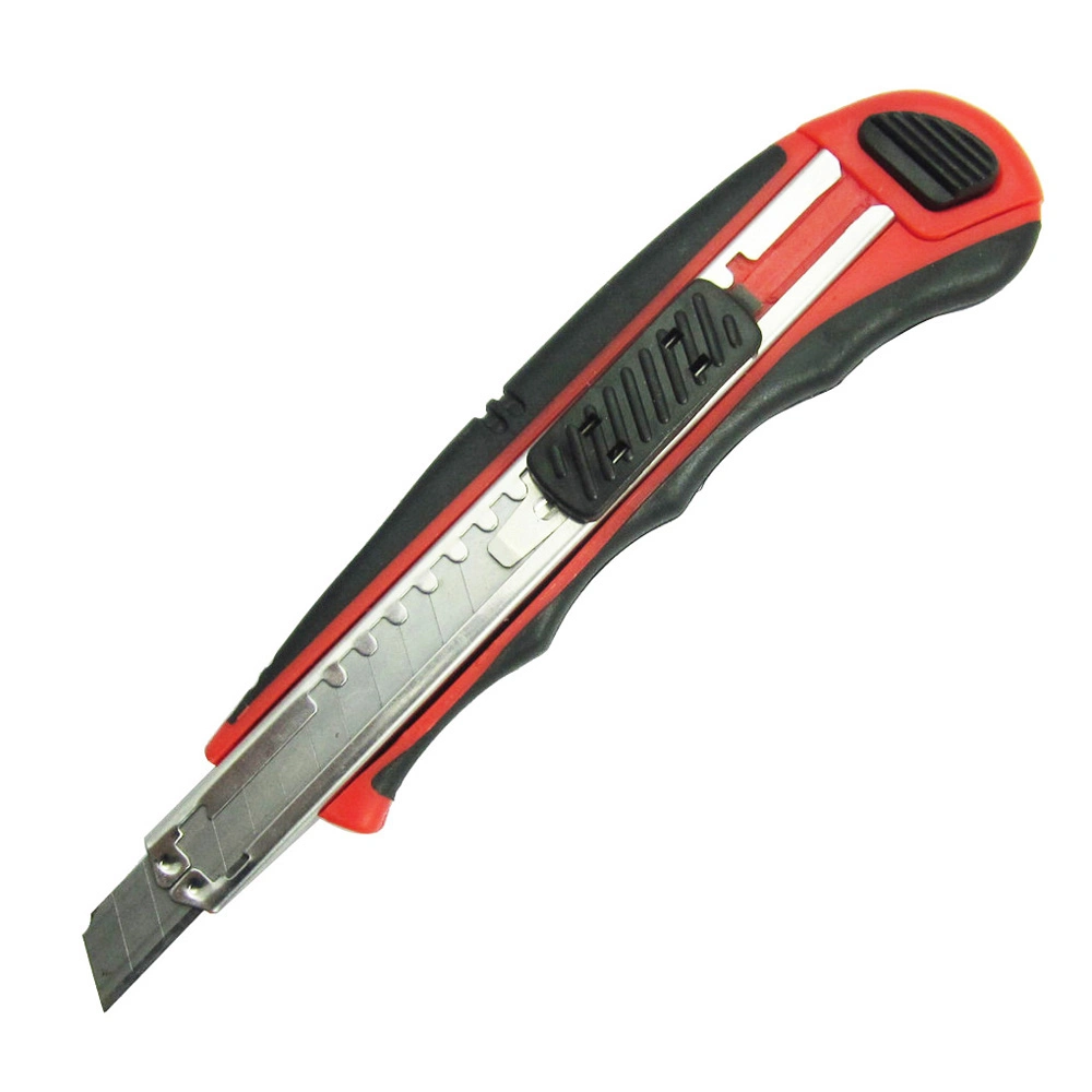 Quality Office Desktop 9mm Blade Utility Knife with Rubber Handle