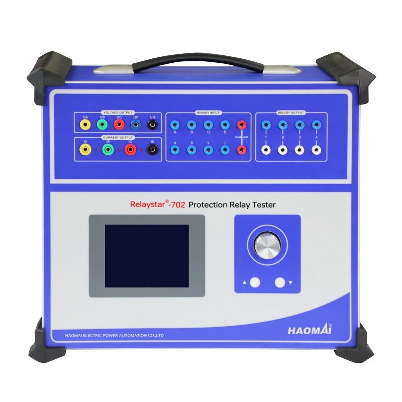 Simulateur de puissance secondaire avec testeur de relais de protection 702 utilisant la méthode d'injection de courant.