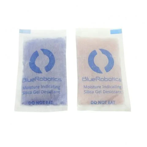 Sellado de cuatro lados sin DMF para alimentos, OPP envuelto en desecante de gel de sílice azul a rosa (2g, 3G, 5g, 10g)