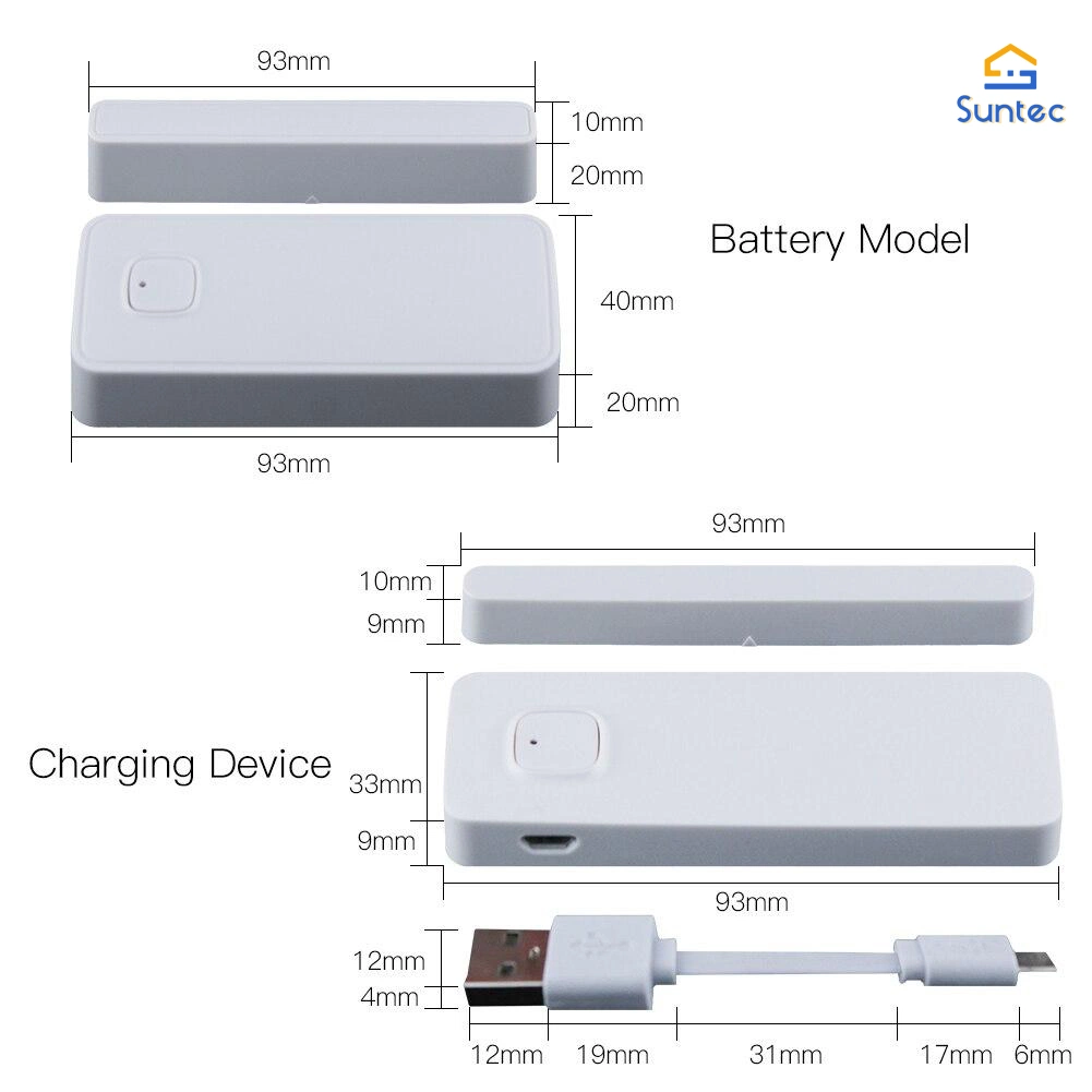WiFi Smart Tuya Remote Control Door and Window Sensor Home Security Alarm Sensor