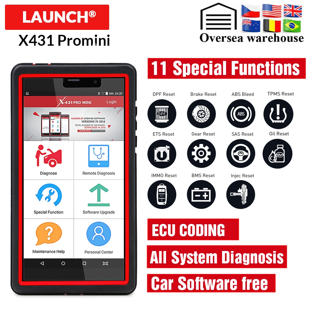 100% original lanzamiento X431 Pros Mini actualización gratuita Scanpad Car Escáner de diagnóstico