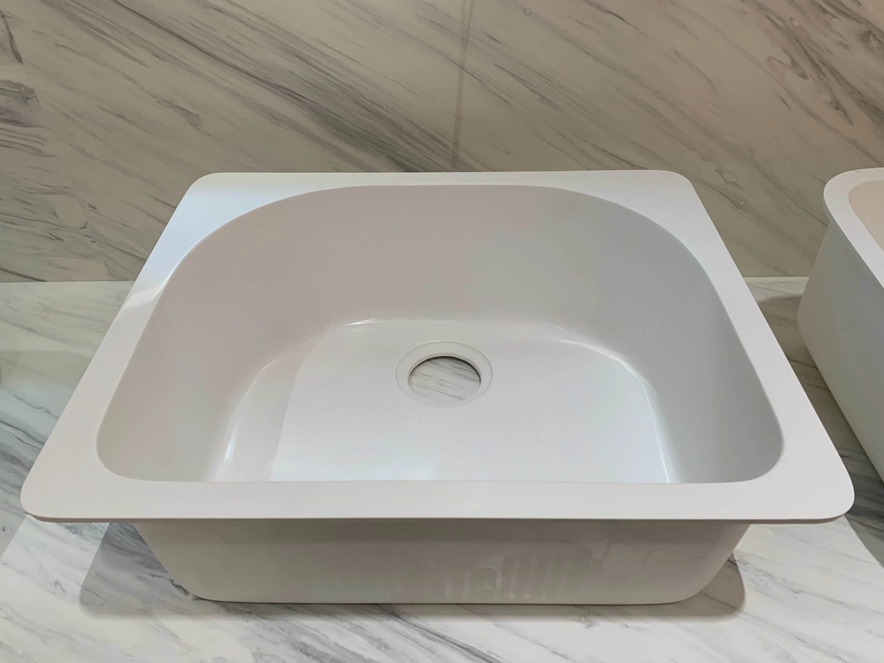 Top Acrylic Washbasin Sink Bathroom Modern Customized OEM ODM White