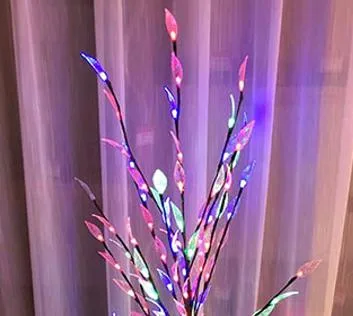 Hojas multicolores Decora Doble lámpara de árbol de luz Flash para GC-Lt-0060