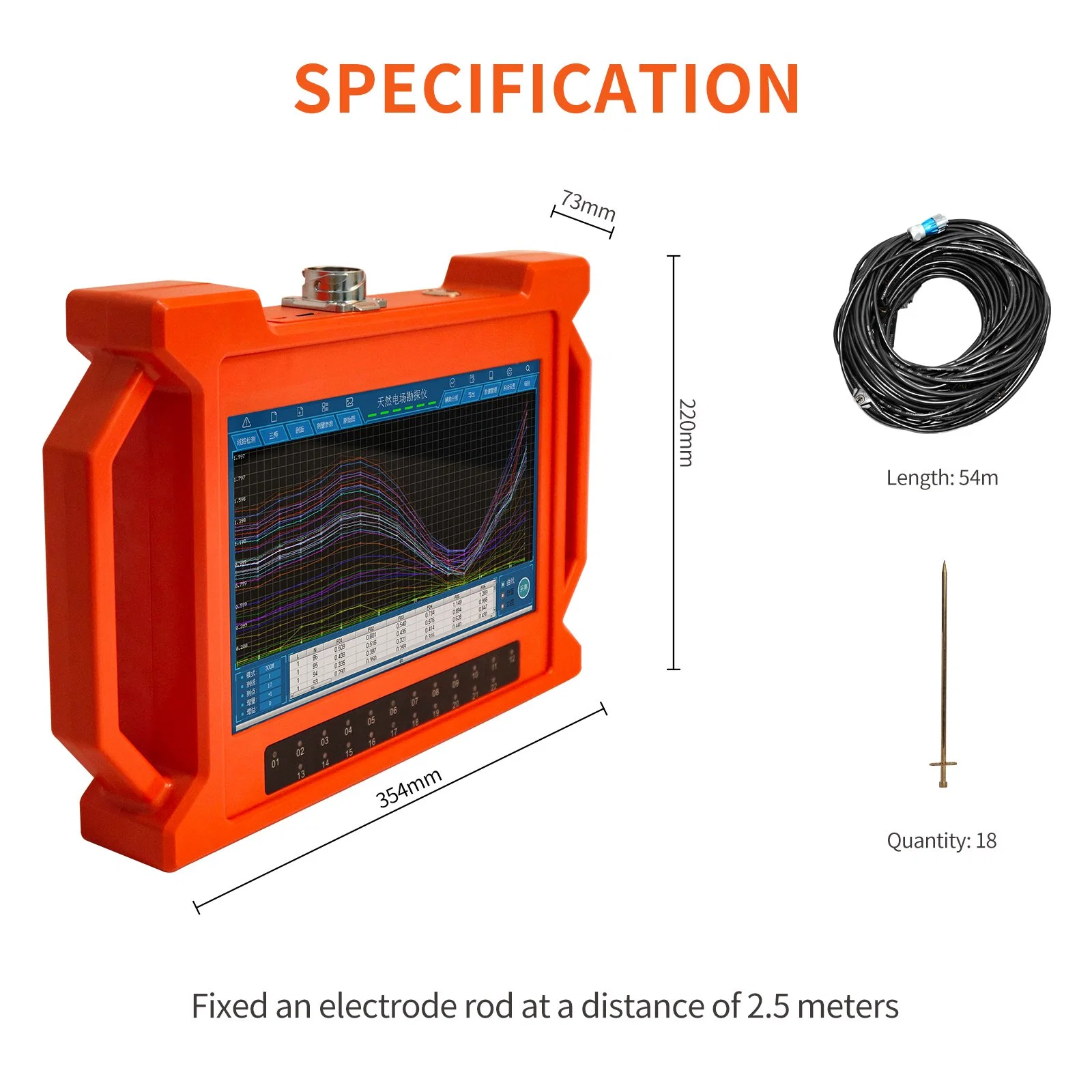 3D Auto-Analysis multicanal de Geofísica del detector de agua de los 2000 metros Pqwt-Gt2000A