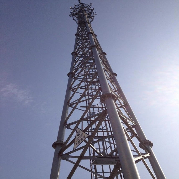 100FT 200FT 3 Legs Self Supporting GSM Cell Phone Lattice Triangular Communication Telecom Antenna Tubular Tower 4 Legs Seamless Steel Tube Broadcast Tower