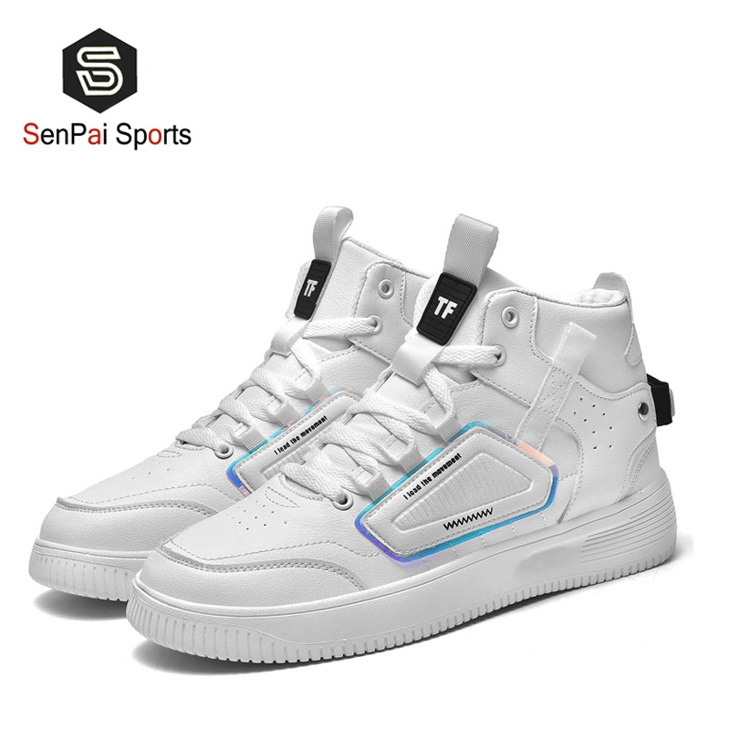 China Quanzhou Manufacturer Footwear High quality/High cost performance  White PU Men Skate Shoes