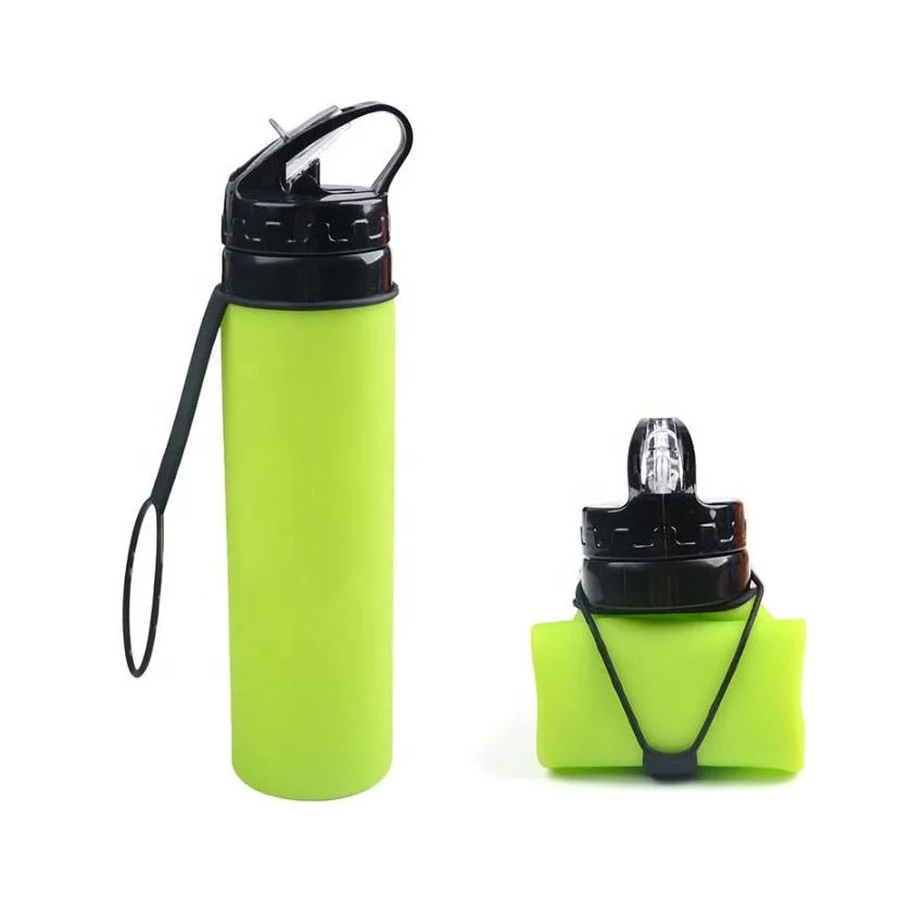 Food Grade Silicone Expandable Bicycle Collapsible Water Bottle