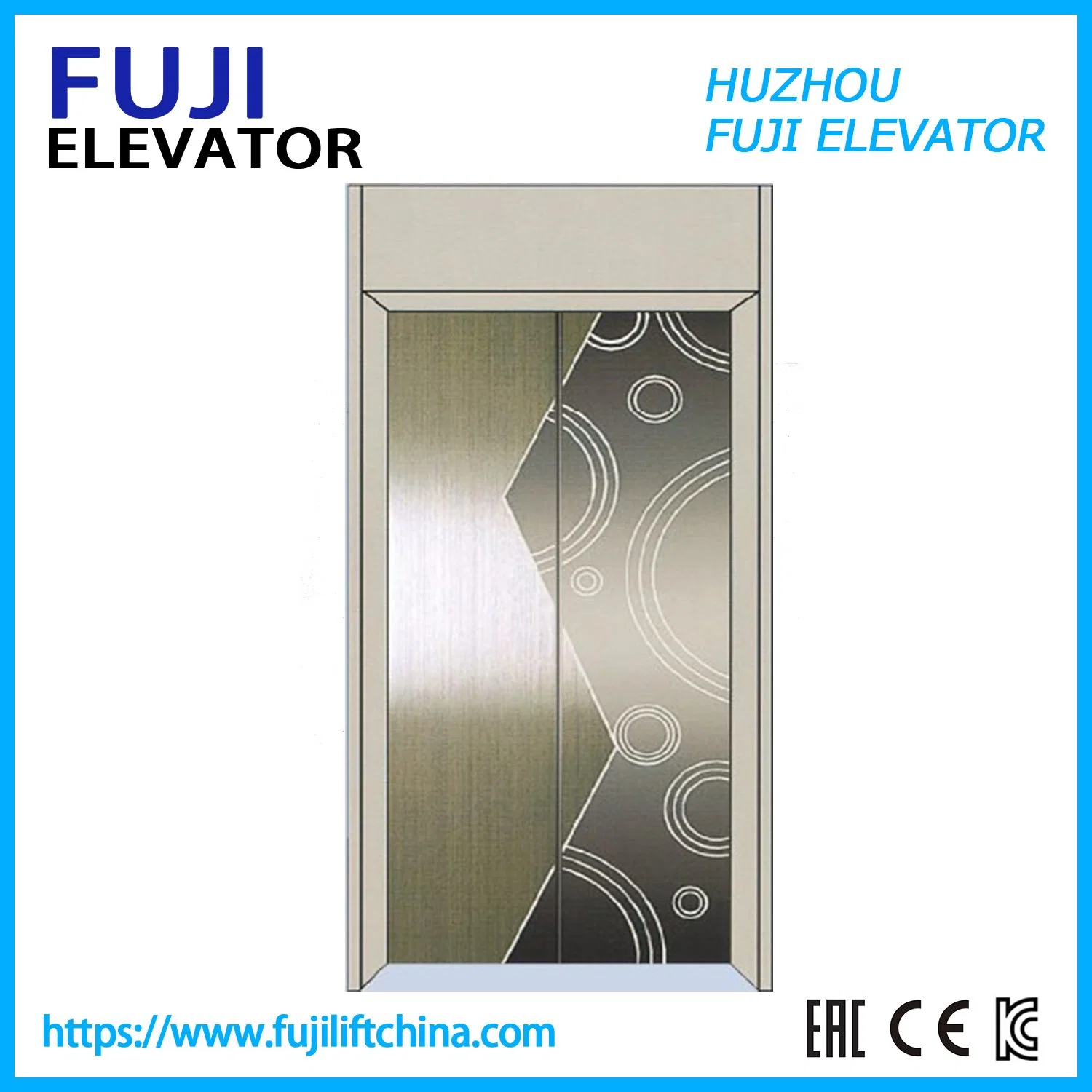 Hairline Stainless Steel 450-1600 Kgs FUJI High quality/High cost performance Export Wooden Case Manned Home Lift