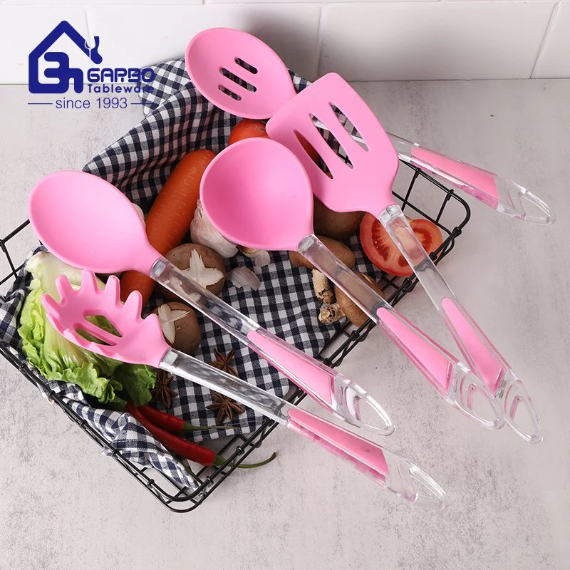 Best Gadget Kitchen Cooking Tools Camping 9PCS Silicone Kitchen Utensil Set with PC Handle