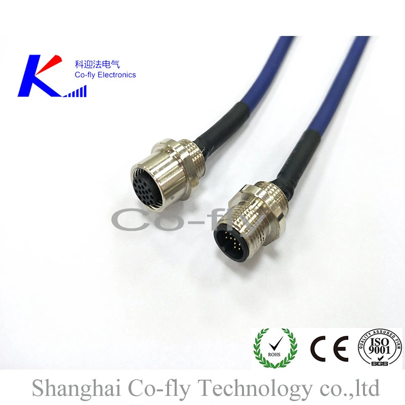 M12 Flange17-Pin Pg9 Plug with Cable