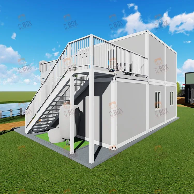 Cbox 20FT 40FT Newly Design Building Prefabricated Two Story Steel Frame Prefab House Container Office