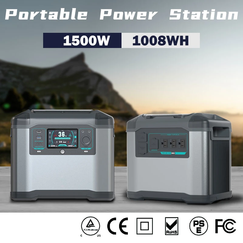 1500W 1500wh 278100mahindustrial Fuente de alimentación móvil de banco de energía magnética para exteriores 220V almacenamiento de energía