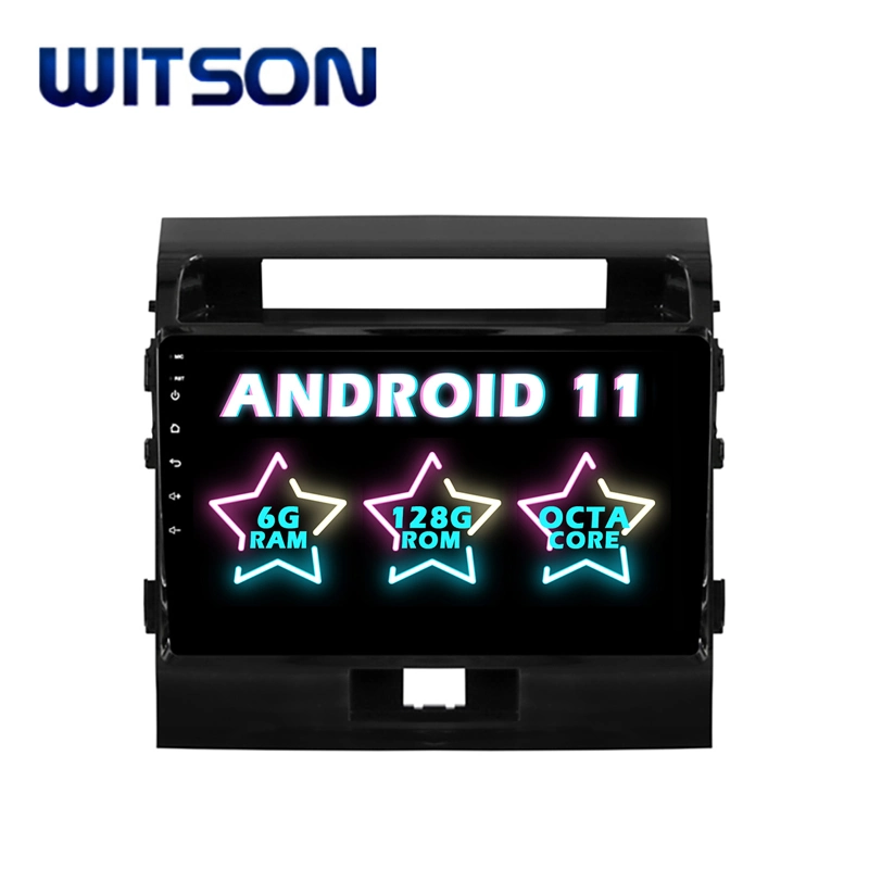 Witson Android 11 Car DVD Player para Toyota 2008-2012 Landcruiser 200 GB de RAM Flash de 64 GB em DVD de ecrã grande no automóvel Leitor