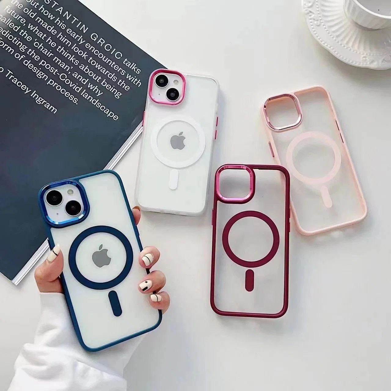 Colorful Magnetic Phone Cases Cover for iPhone 12, 13, 14 15 PRO Max Plus