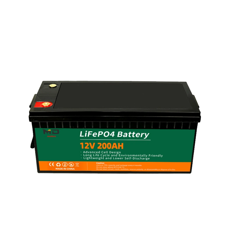 Batterie lithium-ion Ifp 12V 200Ah Batterie rechargeable Batterie LiFePO4 Pack pour système d'alimentation solaire