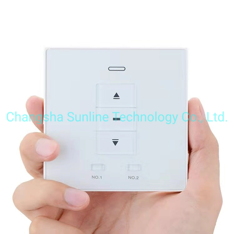 Roller Shutter Window Door Remote Control-Double Radio Wall Type Receiver Switch for Tubular Motor