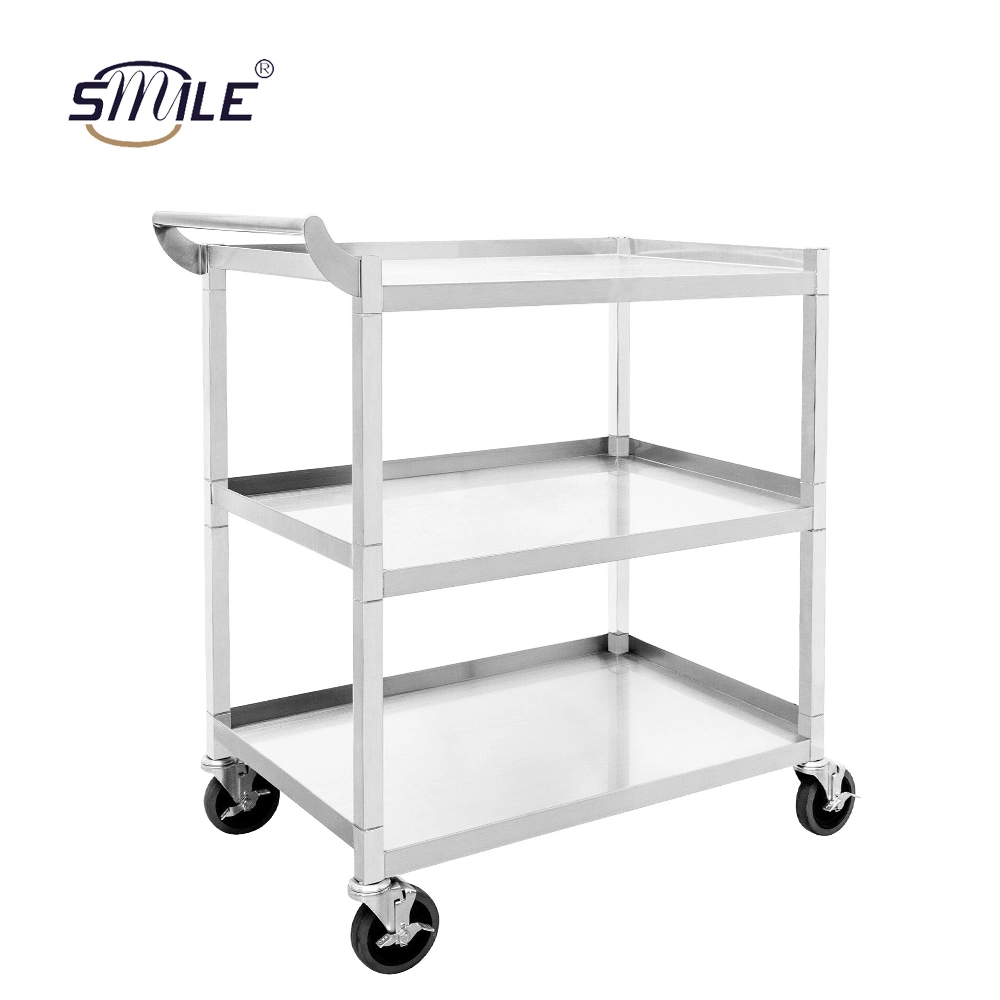 Smile High Quality Hospital Medical Trolley Emergency Stainless Steel Treatment Trolley Surgical Instruments