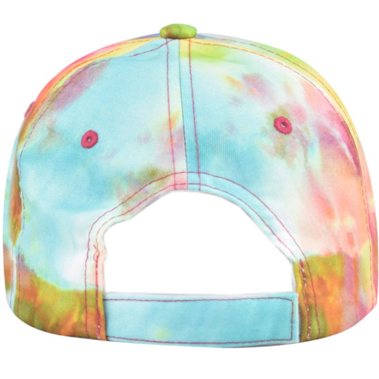 2021 New Fashion Soft Multi Color Tie Dye Hat Customize Logo Baseball Cap