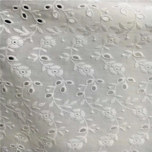 100% Good Quality Newest Style Cotton Embroidery Lace Fabric for Garments/Home Textile