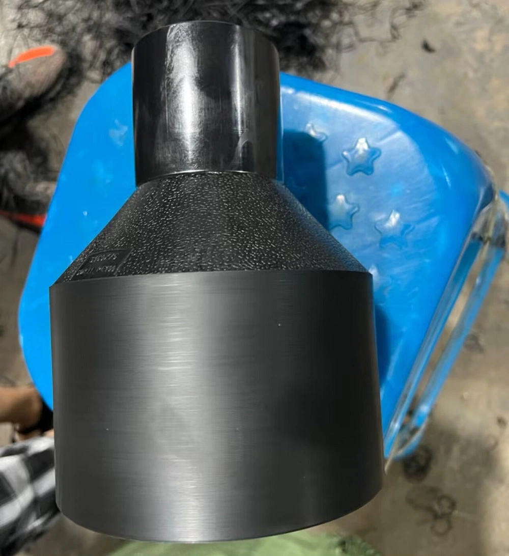 Conexión en T de fusión de empalme ASTM de HDPE de pulgada, tapón, reductor, codo de 45 grados, codo de 90 grados, Conexiones de tubo transversal