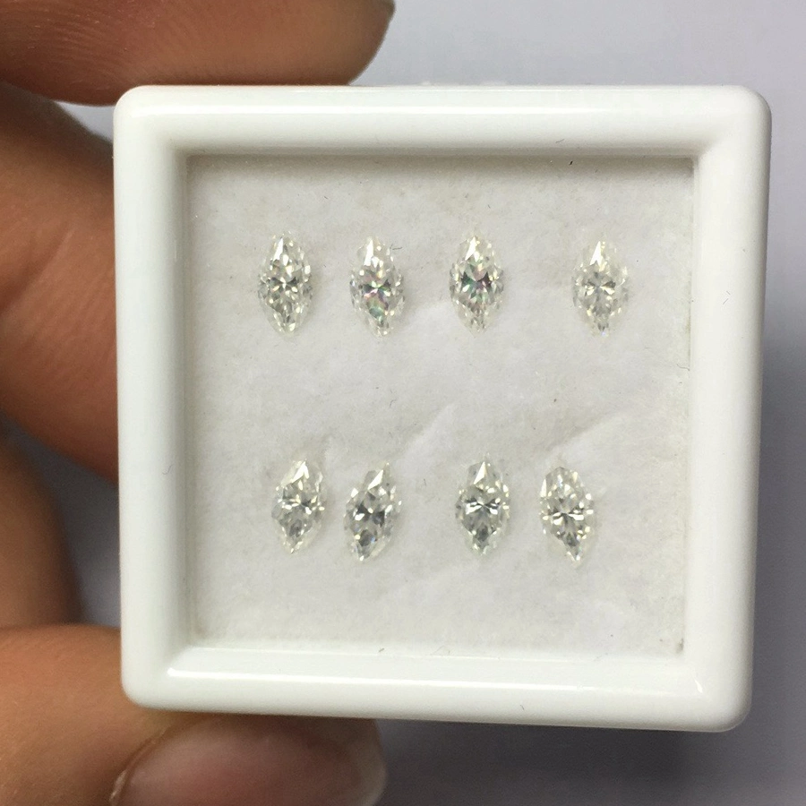 Weiße Farben-Marquis-Form 5X10mm 1 Karat Diamantes Moissanite mit Teste Positiv