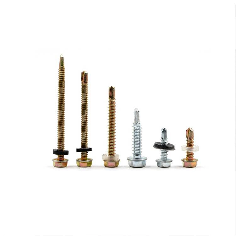 Carbon Steel Building Roofing SDS Screw Galvanised Metal Hexagon Head Tek Wood Stainless Steel Hex Washer Head Self Drilling Screw with EPDM Washer