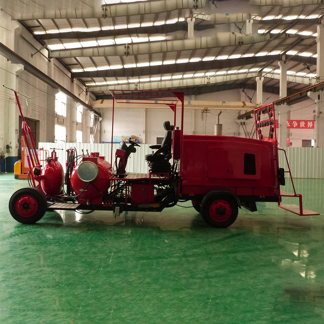 Control automático de accionamiento hidráulico de la pintura en frío de la máquina de marcado de la carretera Airless con bomba de pistón doble