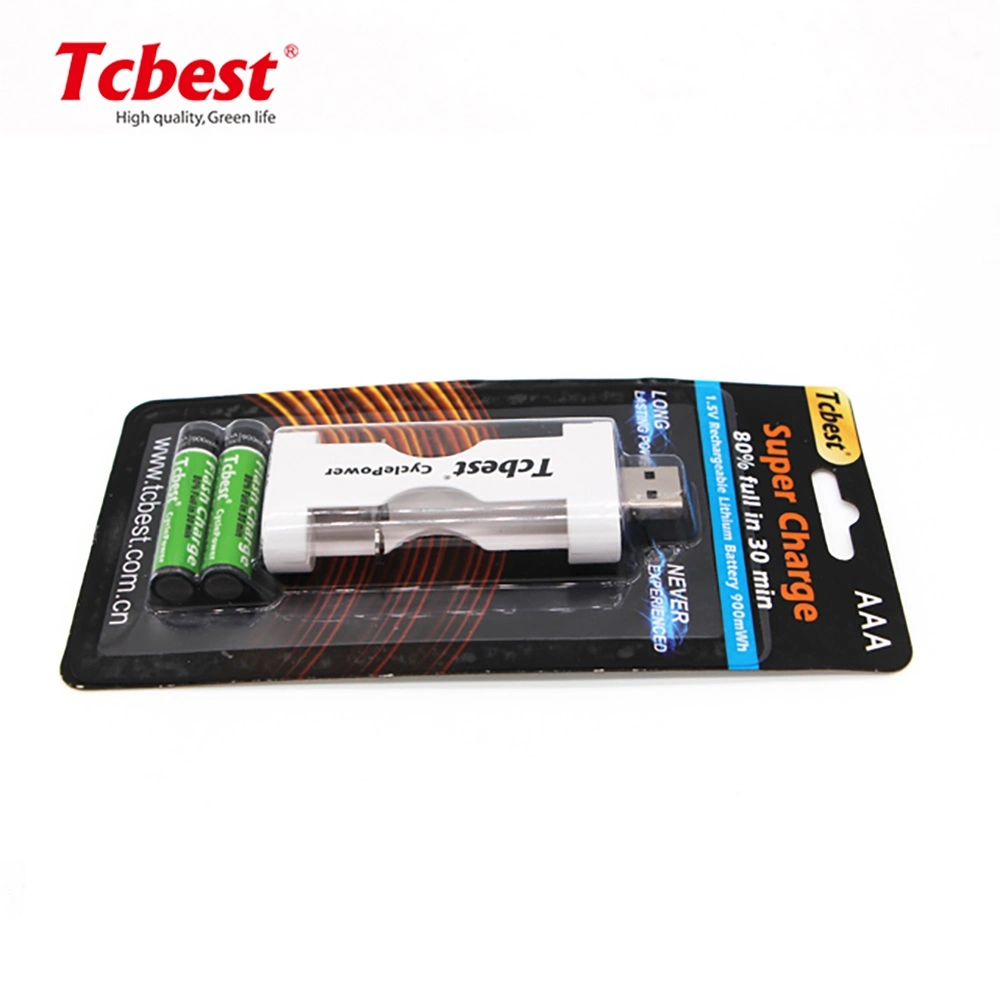 AAA 400mAh Ni-MH USB Rechargeable Lithium Battery Chager